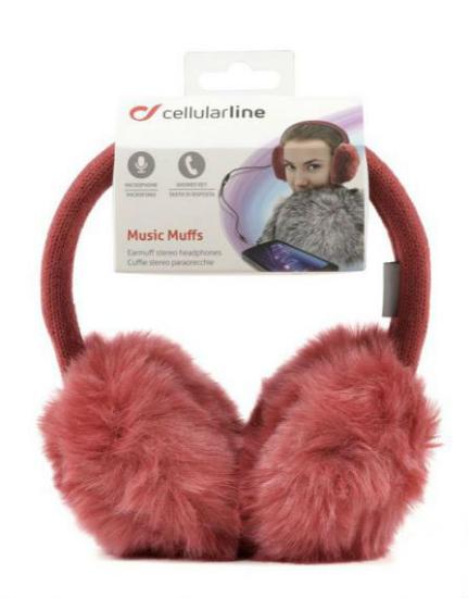Zimske slušalice CELLULARLINE, crvene