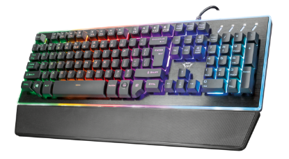 Tipkovnica TRUST GXT 860 Thura, Gaming, pol-mehanska, USB, US layout, črna