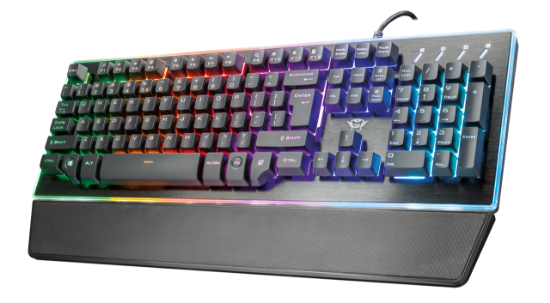 Tipkovnica TRUST GXT 860 Thura, Gaming, pol-mehanska, USB, US layout, črna