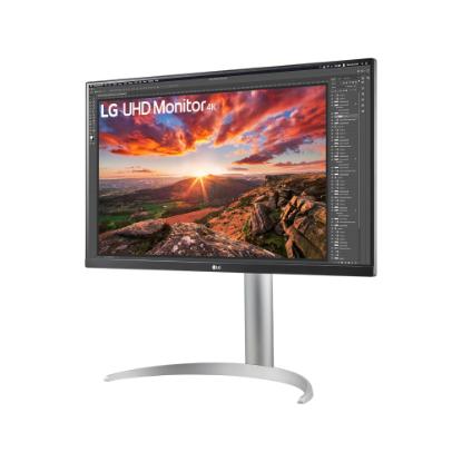 Monitor 27" LG UltraFine 27UP850K, 4K UHD, IPS, 60Hz, 5ms, 400cd/m2, FreeSync, pivot, zvočniki, srebrni