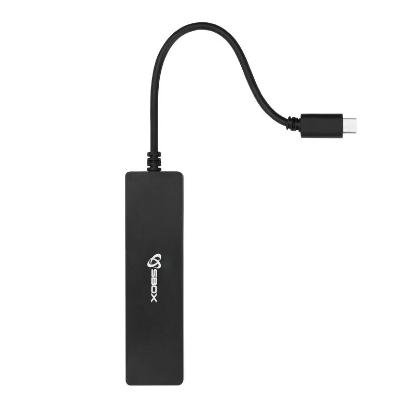 USB HUB SBOX H-404C, 4-portni USB 3.0, črni