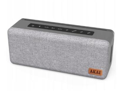 Prijenosni Bluetooth zvučnik AKAI A3-REFLEXO, 10W, RETRO tkanina, BT, EQ, HandFree, baterija, sivi