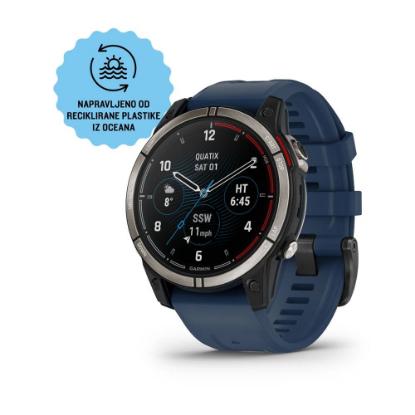 Pametna ura GARMIN Quatix 7 Pro, nautički, sportski, HR, GPS, multisport, črno-modri
