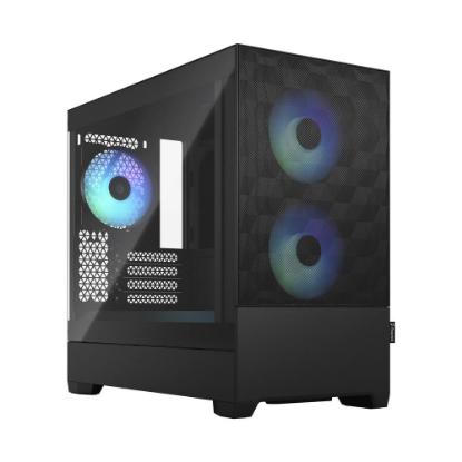 Ohišje FRACTAL DESIGN Pop Mini Air RGB TG Clear, mATX, črno, bez napajalnika