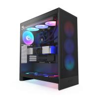 Ohišje NZXT H7 Flow RGB 2024, MIDI, E-ATX, okno, črno, brez napajanja