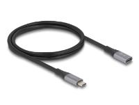 Kabel DELOCK, USB-C 4.0 (M) na USB-C (Ž), 1m, črni