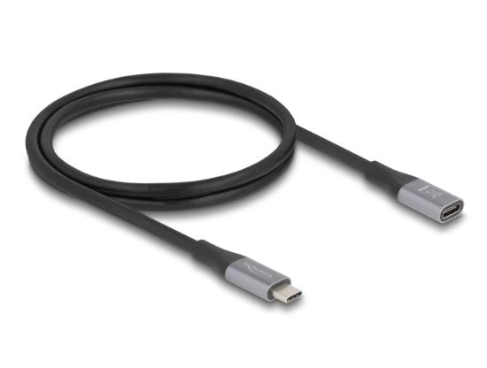 Kabel DELOCK, USB-C 4.0 (M) na USB-C (Ž), 1m, črni