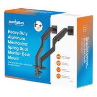 Stojalo za monitor MANHATTAN 462587, za dva monitorja, namizno, 17" do 45", črn