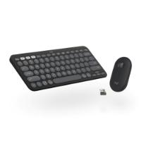 Tipkovnica + Miška LOGITECH Pebble 2 Combo, brezžična, črna