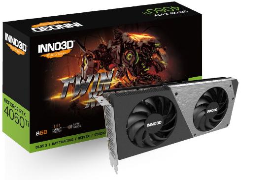 Grafična kartica INNO3D GeForce RTX 4060 Ti Twin X2, 8GB GDDR6