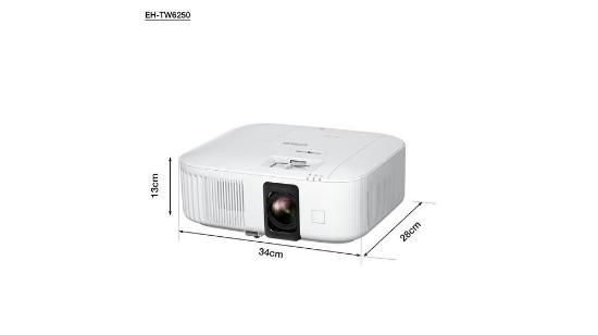 Projektor 3LCD, EPSON EH-TW6250, 3840x2160, 2800 ANSI Lumena, 35.000:1, beli