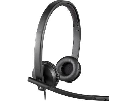 Slušalke LOGITECH Headset H570e. USB, črne