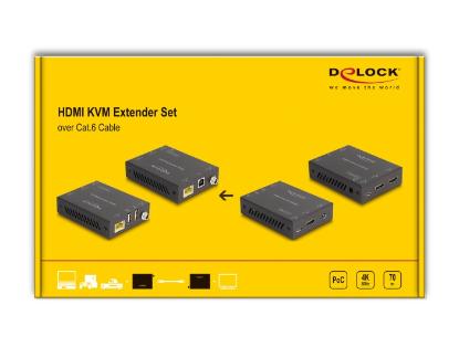 Proširivač DELOCK HDMI, KVM, preko Cat.6 kabla, set