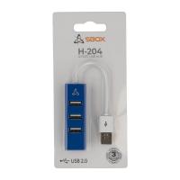 USB HUB SBOX H-204BL, 4-portni USB 2.0, modari