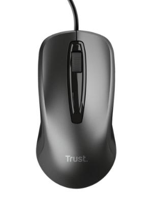Miška Trust Basics Wired, optični, 1200dpi, črni