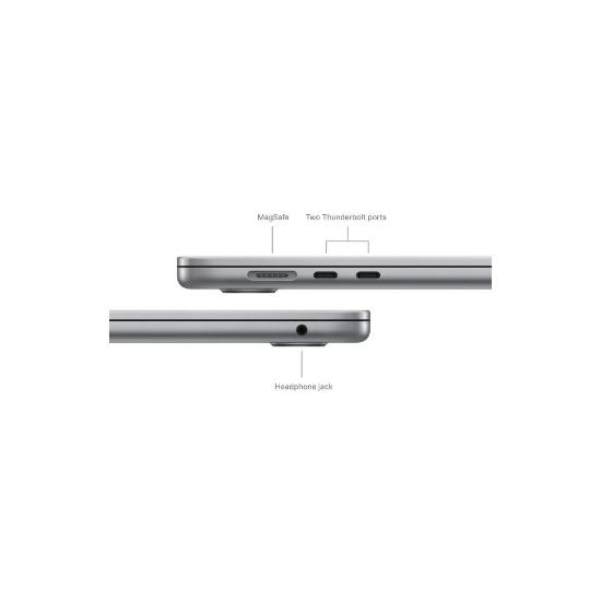 Prenosnik APPLE MacBook Air 15.3" MXD13CR/A / 8-Core M3, 16GB, 512GB SSD, Apple 10-Core GPU, 15.3" 2880x1864 IPS, macOS, sivi