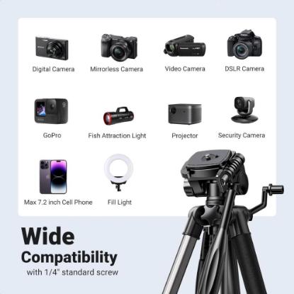 Stativ UGREEN LP661, tripod, 53,5-175cm, do 5kg