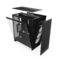 Ohišje NZXT H7 Flow RGB 2024, MIDI, E-ATX, okno, črno, brez napajanja