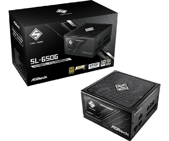 Napajalnik 650W, ASROCK Steel Legend SL-650G, 135mm vent., 80+ Gold, modularno