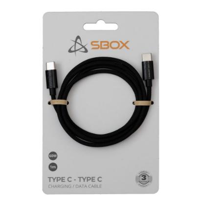 Kabel SBOX USB-C na USB-C, 1m, 60W, črni