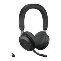Slušalke JABRA Evolve2 75 Flex MS, Link380c, on-ear, Stereo, USB, BT, stojalo, črne
