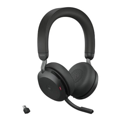 Slušalke JABRA Evolve2 75 Flex MS, Link380c, on-ear, Stereo, USB, BT, stojalo, črne