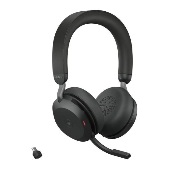 Slušalke JABRA Evolve2 75 Flex MS, Link380c, on-ear, Stereo, USB, BT, stojalo, črne