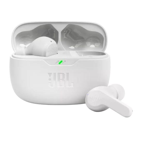 slušalke JBL Wave Beam, brezžične, Bluetooth, in-ear, bele