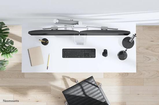 Stalak za monitor NEOMOUNTS DS75-450WH2 je stolni nosilec zasnovan za dva monitorja do 32
