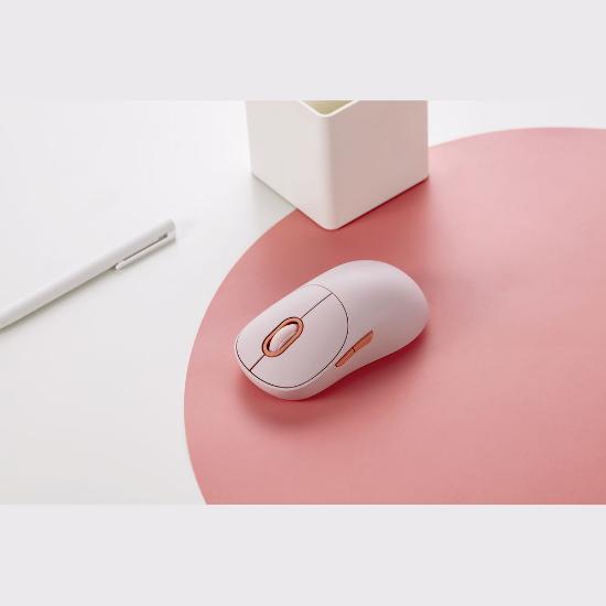 Miška XIAOMI Wireless Mouse 3, optički, bežični, BT, 1200dpi, rozi
