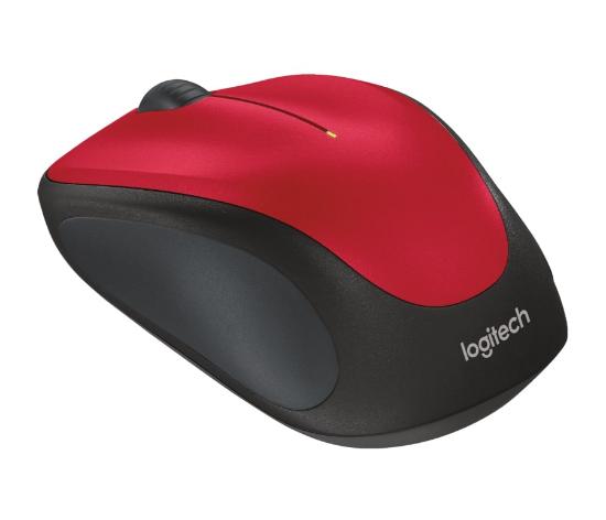 Miška Logitech M235, optični, brezžični, unifying receiver, rdeči, USB