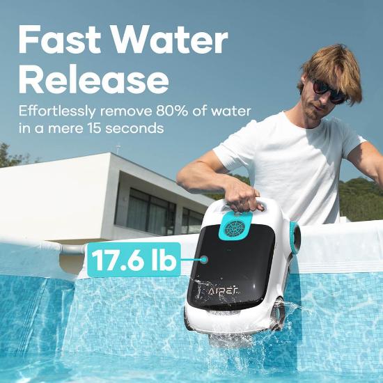 Robotski usisavač za bazene AIPER Scuba L1, bijelo-crni