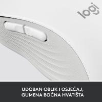 Miška Logitech M650L, brezžični, optični, 4000dpi, USB, BT, beli