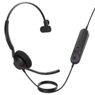 slušalke JABRA Engage 40 MS, Inline Link, on-ear, Mono, USB-C, črne