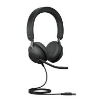 slušalke JABRA Evolve2 40 SE MS, on-ear, Stereo, USB-A, črne