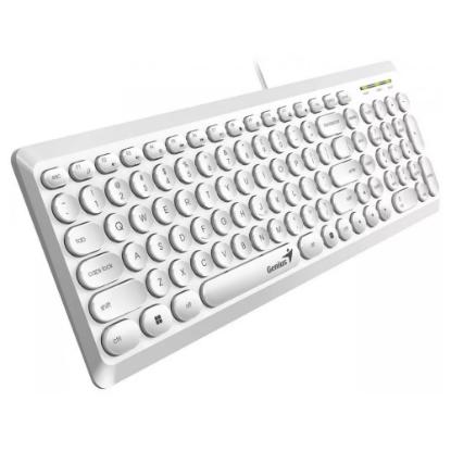 Tipkovnica Genius SlimStar Q200, bela, USB