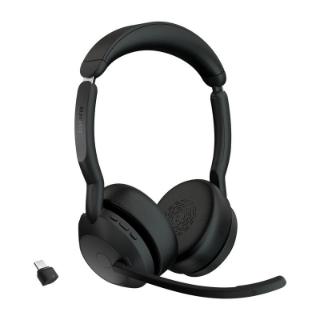 slušalke JABRA Evolve2 55 UC, Link380c, on-ear, Stereo, USB, BT, črne