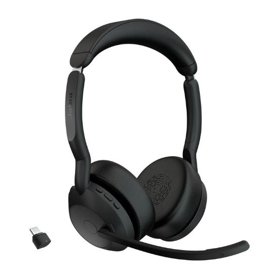 slušalke JABRA Evolve2 55 UC, Link380c, on-ear, Stereo, USB, BT, črne