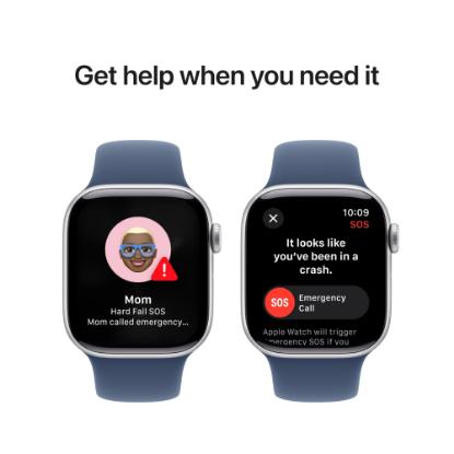 Pametna ura APPLE Watch S10 GPS, 42mm Silver Alu Case with Denim Sport Band - M/L