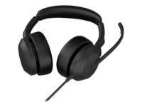 slušalke JABRA Evolve2 50 MS, on-ear, Stereo, USB-A, črne