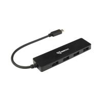 USB HUB SBOX H-404C, 4-portni USB 3.0, črni