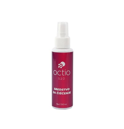 Čistilno sredstvo OCTIO S20, za čiščenje zaslonov, 100 ml, puhač zraka, rokavica, krpica, čopič.