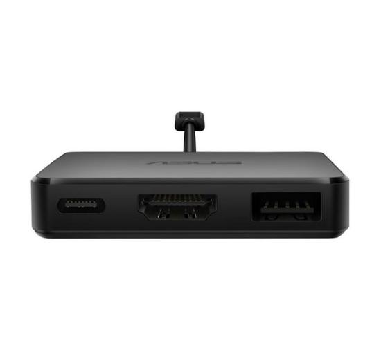 Docking postaja ASUS DC100, USB-C na USB-A, USB-C, HDMI 4K, 100W PD, črne barve