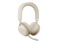 Slušalke JABRA Evolve2 75 Link380a MS, on-ear, stereo, USB-A, BT, bež