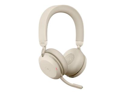 Slušalke JABRA Evolve2 75 Link380a MS, on-ear, stereo, USB-A, BT, bež
