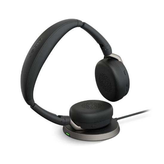 slušalke JABRA Evolve2 65 Flex MS, WLC bežično punjenje, Link380c, on-ear, Stereo, USB, BT, črne