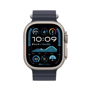 Pametna ura APPLE Watch Ultra2 v2 Cellular, 49mm Natural Titanium Case with Navy Ocean Band