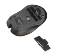 Miška Trust Mydo, optični, silent, 1800dpi, USB, rdeči