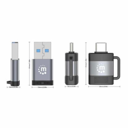 Adapter set MANHATTAN, USB-C (M) na USB-A (Ž) i USB-A (M) na USB-C (Ž)