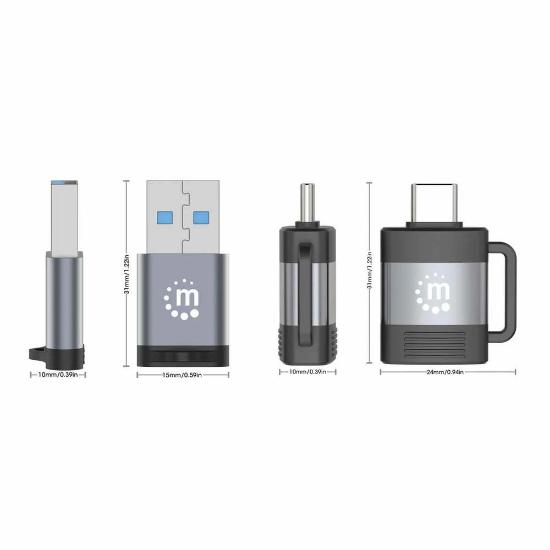 Adapter set MANHATTAN, USB-C (M) na USB-A (Ž) i USB-A (M) na USB-C (Ž)
